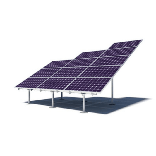 12 Solar Panel Galvanized Steel Posts Ground Mounting Kit