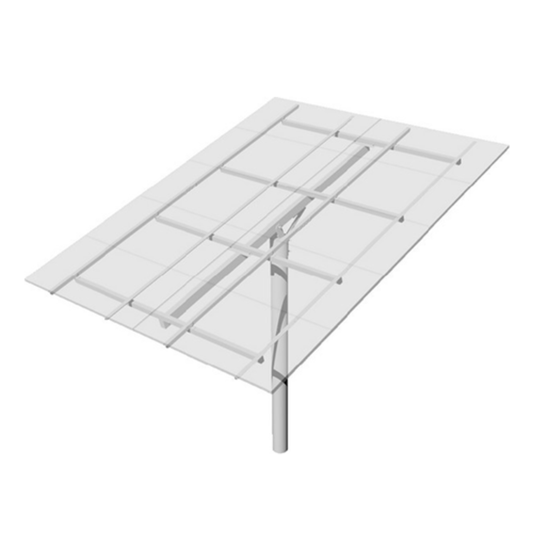 Type-H Top-of-Pole Mount for 10 Solar Panels